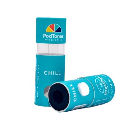 Confezione di carta resistente ai bambini Vape personalizzata Piccolo tubo di carta rotondo con finestra trasparente