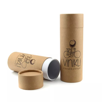 Tubo di cartone per vino personalizzato che confeziona tubo per alimenti in carta kraft rotonda