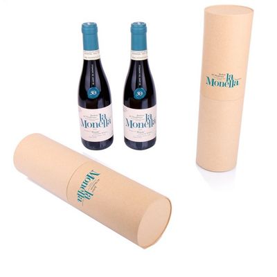 CMYK ha ondulato i contenitori di regalo del vino, Champagne Wine Tube Gift Box