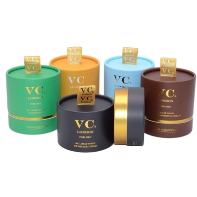 Tubo di carta cosmetica CMKY con nastro per confezioni di profumi in crema