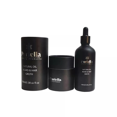 Contenitore rotondo per tubo di carta da imballaggio per bottiglie di olio essenziale da 100 ml per cosmetici