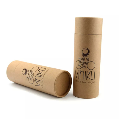 Tubo di cartone per vino personalizzato che confeziona tubo per alimenti in carta kraft rotonda