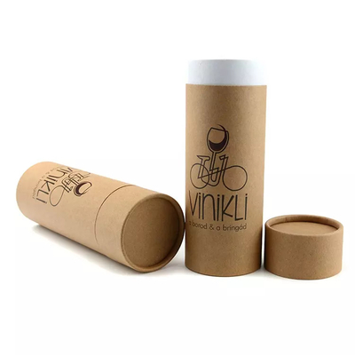 Tubo di cartone per vino personalizzato che confeziona tubo per alimenti in carta kraft rotonda