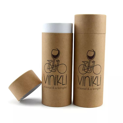 Tubo di cartone per vino personalizzato che confeziona tubo per alimenti in carta kraft rotonda