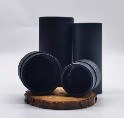30ml 50ml 100ml Bottiglia di profumo in tubo di cartone kraft nero con inserto in EVA