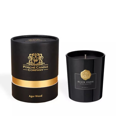 Scatola di cartone abbronzante per imballaggio di tubi per candele rotondi neri personalizzati per l'imballaggio di candele