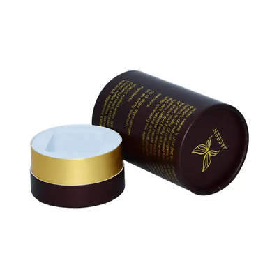 Scatola rigida per tubo di carta per profumo con stampaggio oro in cartone rigido Imballaggio di carta personalizzato per profumo