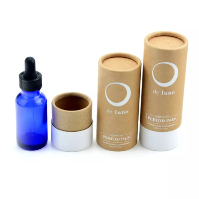 Confezione di tubi di carta kraft per olio essenziale da 30 ml Scatola per imballaggio cosmetico con logo personalizzato