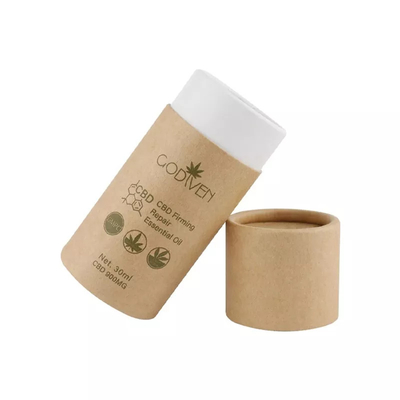 Imballaggio di tubi di carta artigianale per olio essenziale CBD personalizzato Imballaggio cosmetico di tubi di carta tondi