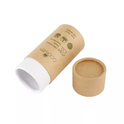 Imballaggio di tubi di carta artigianale per olio essenziale CBD personalizzato Imballaggio cosmetico di tubi di carta tondi