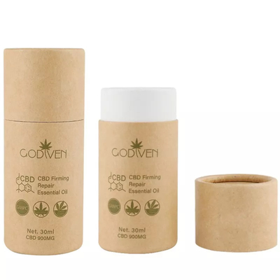 Imballaggio di tubi di carta artigianale per olio essenziale CBD personalizzato Imballaggio cosmetico di tubi di carta tondi