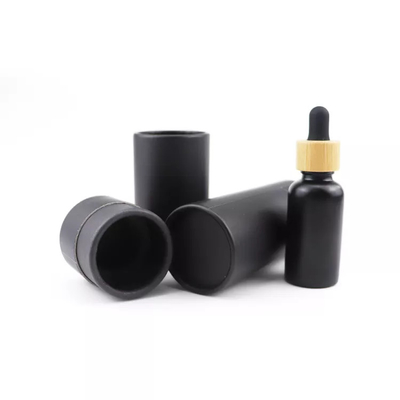 Scatole di tubo di cartone nero per flaconi contagocce di olio essenziale Tubi per imballaggio cosmetico