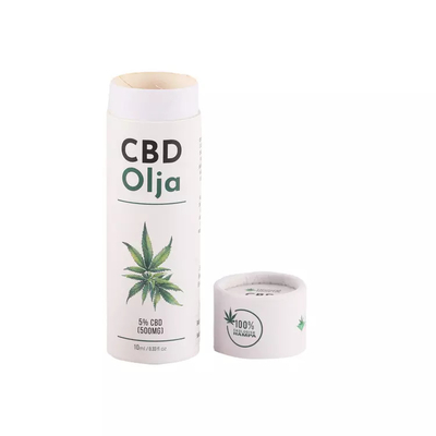 Imballaggio di tubi di carta tondi di olio essenziale di CBD da 10 ml Imballaggio di tubi cilindrici cosmetici