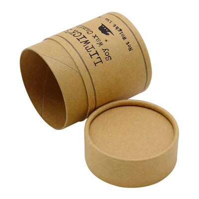 cilindro della carta della candela 3.5oz che imballa Logo Kraft Paper Tube Boxes su ordinazione