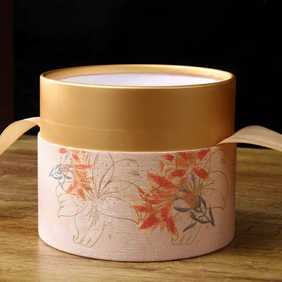 Scatola tubolare elegante personalizzata con confezione regalo in nastro Tubo per imballaggio caramelle nuziali