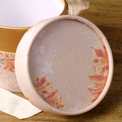 Scatola tubolare elegante personalizzata con confezione regalo in nastro Tubo per imballaggio caramelle nuziali