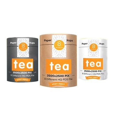 ODM rinnovabile d'imballaggio del cilindro del tè di carta non inquinante della metropolitana disponibile