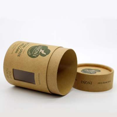 Imballaggio cosmetico in carta Kraft per tubo tondo di erbe biologiche di olio essenziale di CBD