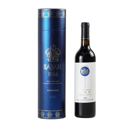 Il cuscino del velluto della scatola di presentazione della bottiglia di vino della bevanda ha inserito Hotstamping impresso