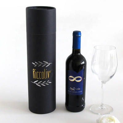 Laminazione lucida dei contenitori di regalo del vino del cilindro che allinea il di alluminio