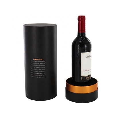 ODM rigido di lusso di Matt Black Cardboard Wine Tube Multiusage disponibile