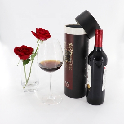 ODM rigido di lusso di Matt Black Cardboard Wine Tube Multiusage disponibile