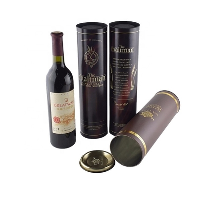 ODM rigido di lusso di Matt Black Cardboard Wine Tube Multiusage disponibile