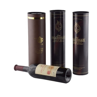 ODM rigido di lusso di Matt Black Cardboard Wine Tube Multiusage disponibile