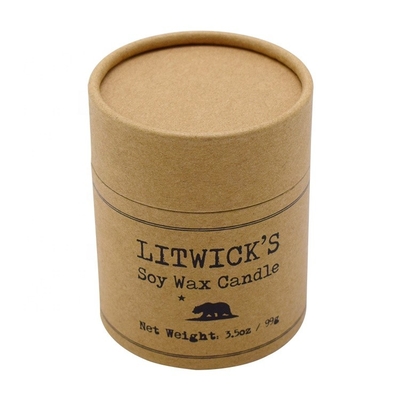 cilindro della carta della candela 3.5oz che imballa Logo Kraft Paper Tube Boxes su ordinazione
