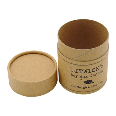 cilindro della carta della candela 3.5oz che imballa Logo Kraft Paper Tube Boxes su ordinazione